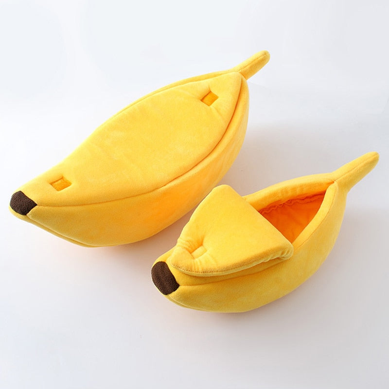 Banana-Shaped Cat Bed